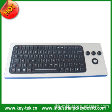 Industrial Silicone IP68 Keyboard with Washable Optical Trackball
